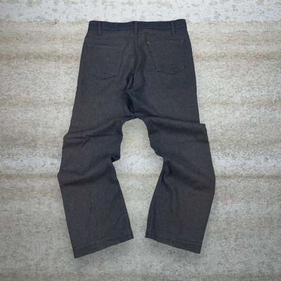 Vintage Dark Grey Levis Dress Pants Straight Fit Insane Repairs Made in USA 90s - Picture 1 of 5